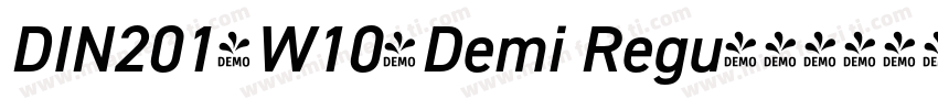 DIN2014W10-Demi Regu字体转换